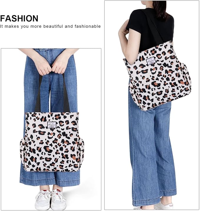 KAMO Floral Tote Bag - Waterproof Lightweight Handbags Travel Shoulder Bag for Hiking Yoga Gym Swimming Travel Beach
