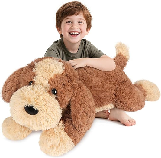 Big Dog Stuffed Animal 30", Jumbo Soft Giant Stuffed Animal Puppy, Giant Plush Toys for Stress Relief & Sleep Aid, Huge Cuddly Golden Retriever Cute Plushies Dog Gifts for Kids Adults