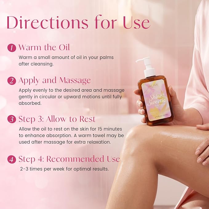 Body Oil for Massage, Lightweight Non Greasy Massage Oil for Relaxation & After Shower, Smooth Glide 6.76 Fl Oz (Floral)