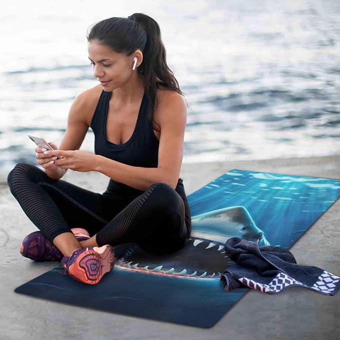 Skull Yoga Mat for Women Men 71" x 26" Non Slip Exercise & Fitness Mat 1mm Thick Workout Mat for Yoga, Pilates, Come with Storage Bag