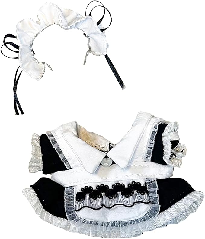 Doll Cloth Set for 17cm Dolls,Stylish Maid Outfit Designer,Cute Cloth for Dress up Unique Style (Doll Not Included)