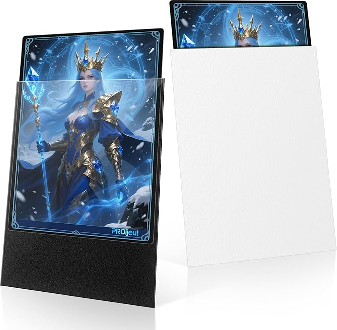 200 Pack Card Sleeves, Matte Dual Trading Card Sleeves with Opaque Back & Smooth Shuffle, Tear Resistant Card Protectors for MTG, TCG and Game Cards (Snow White)