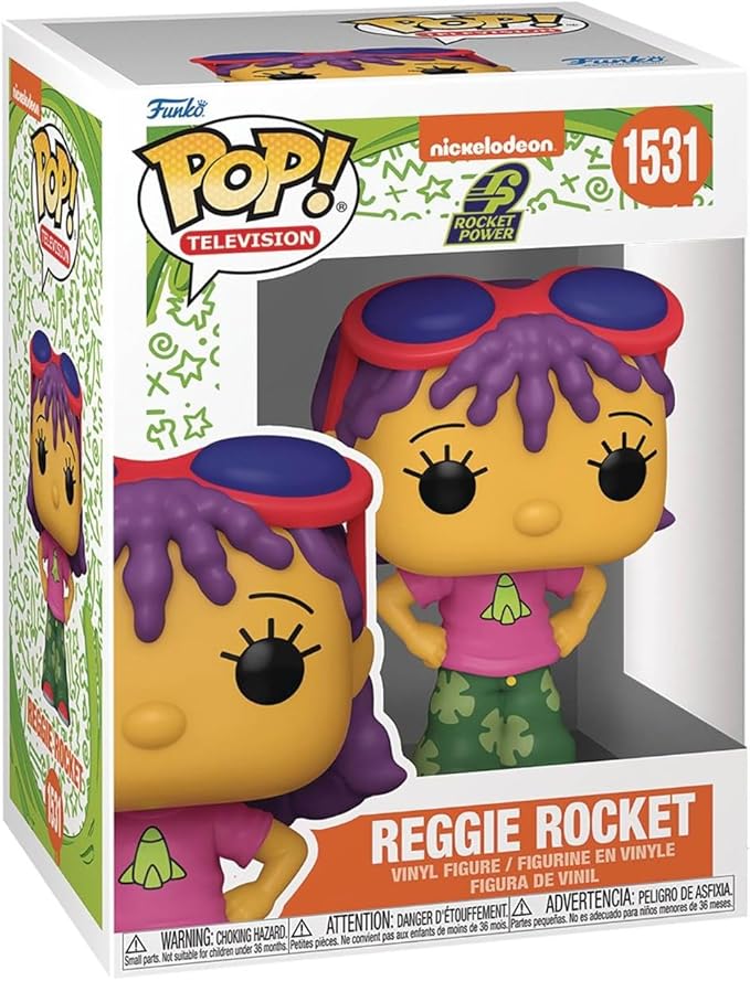 POP TV: Nick Rewind - Rocket Power, Reggie Rocket Funko Vinyl Figure (Bundled with Compatible Box Protector Case), Multicolored, 3.75 inches
