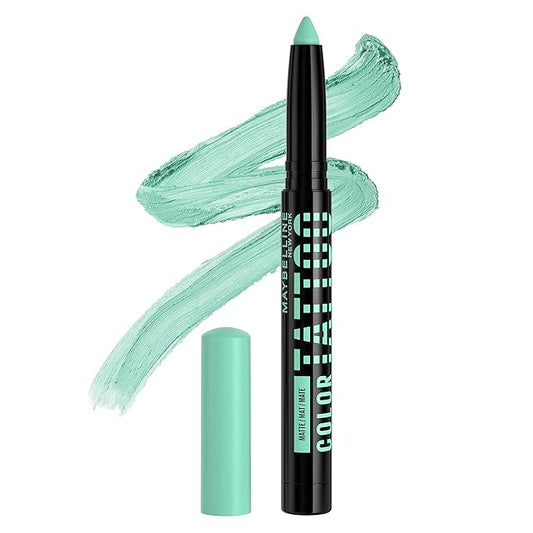 MAYBELLINE Color Tattoo Longwear Multi-Use Eye Shadow Stix, Eye Makeup, I am Giving (Light Teal Matte)