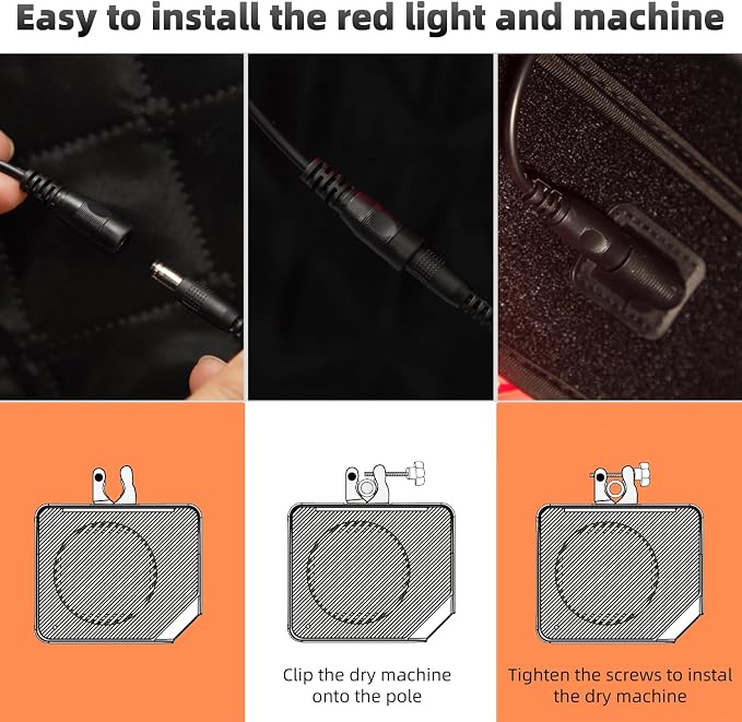 Gollense Red Light Sauna with Hot Air Machine, Portable Dry Sauna for Home with Infrared 660nm Red Light Therapy, 1500W High Power & 6ft-Tall One Person Dry Sauna Box with Foldable Chair, Black
