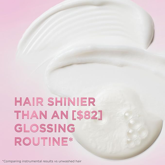L'Oreal Paris Glossing Sulfate Free Shampoo with Glycolic Acid, Hair Care for Lasting Shine and Smoothness for Dull, Dry Hair, EverPure, 6.8 Fl Oz