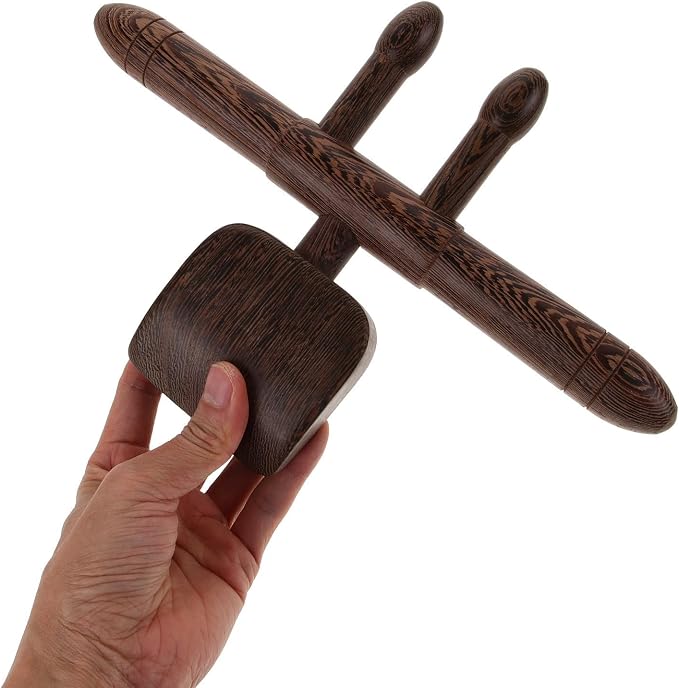 Holibanna Neck and Back Massager for Relaxing Muscle Handheld Wooden for Acupuncture Massage, Lightweight and Easy to Store Wood Massaging Tool for Families and Friends