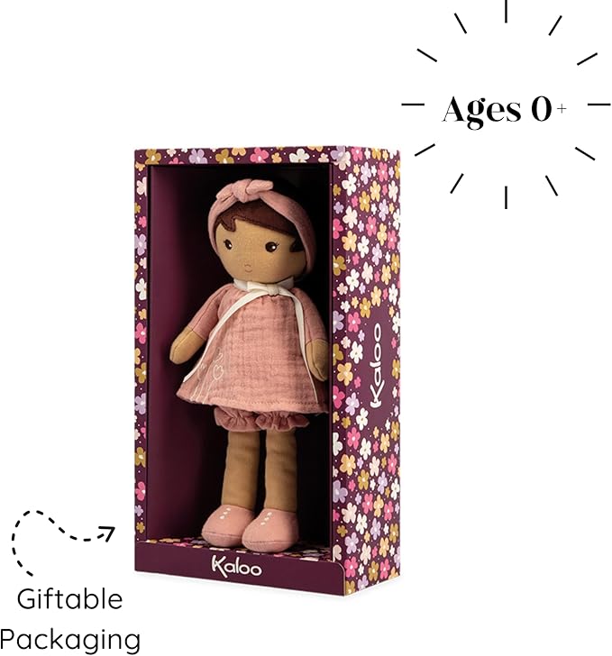 Kaloo - Tendresse - My First Fabric Doll Amadine (Large) - Cuddling with Plush Figure Toys - Forever Friend for Children - Encourages Imaginative Play - Machine Washable Convenience