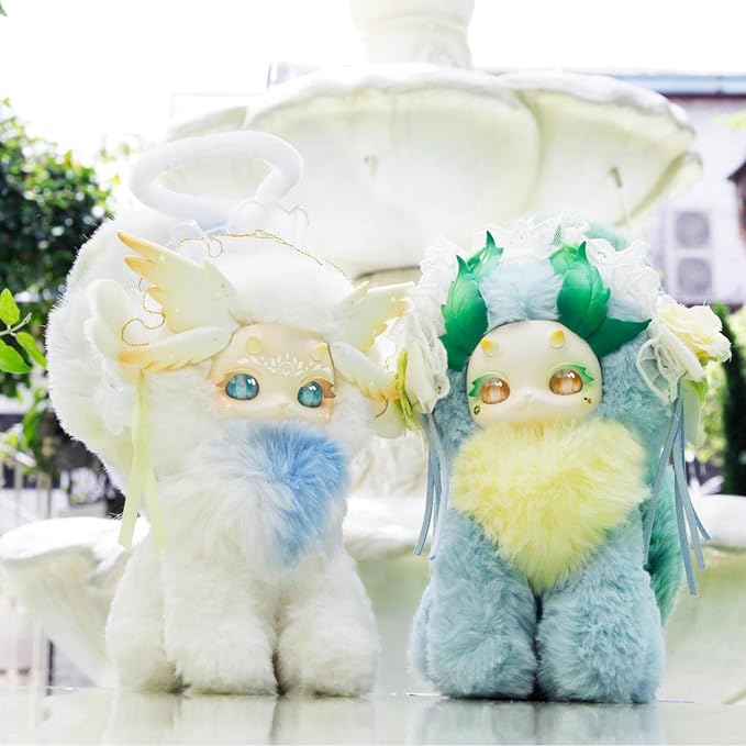 CALEMBOU Plush Doll Blind Box, Fantasy Creatures Series Vinyl Plush Mystery Toys, Kawaii 1 of 6 Possible Stuffed Dolls Soft Anime Plushies Christmas Birthday for Girls (Magic Academy Series)