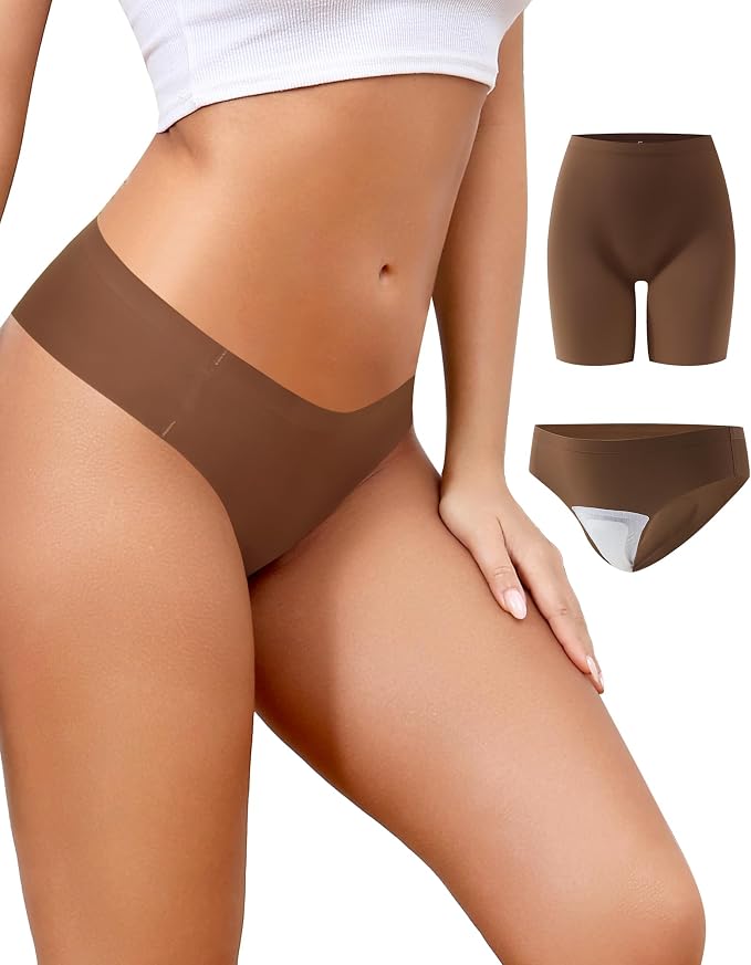 LEVAO Seamless Thongs for Women Invisible Toe Thong No Show Camel Proof Underwear Thong Panty Liners Workout G-Strings