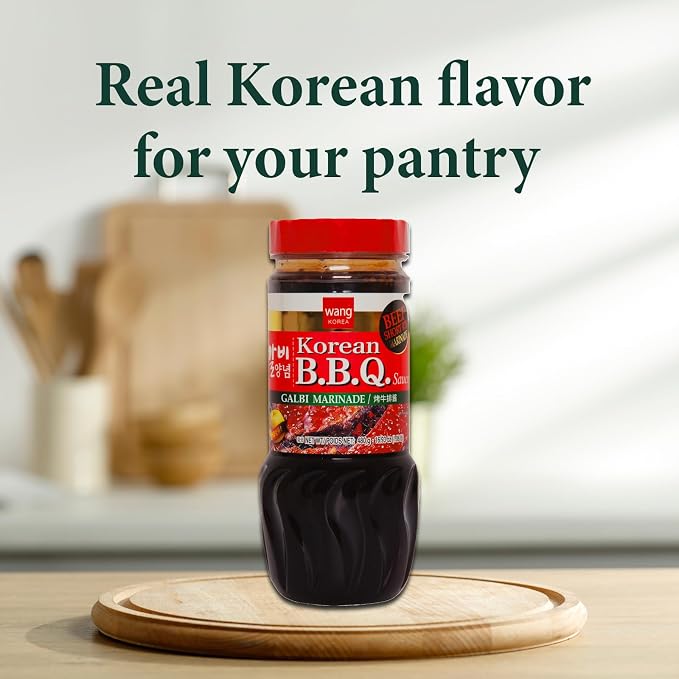 Wang Galbi Marinade, Korean BBQ Sauce for Beef Short Ribs | Sweet & Smoky Kalbi Marinade, Authentic Korean Rib Sauce, Made in Korea, No MSG, 16.93 oz Bottle