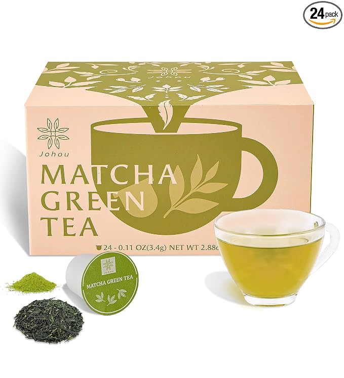 Johou Matcha Green Tea Pods for Keurig K-Cup brewers, 24 pods