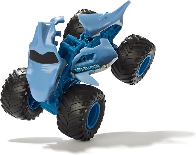 Monster Jam Smash & Bash 2-Pack Monster Trucks, Megalodon & El Toro Loco, 1:64 Die Cast Repairable Monster Truck, Kids Toys for Boy and Girls Ages 3 and up
