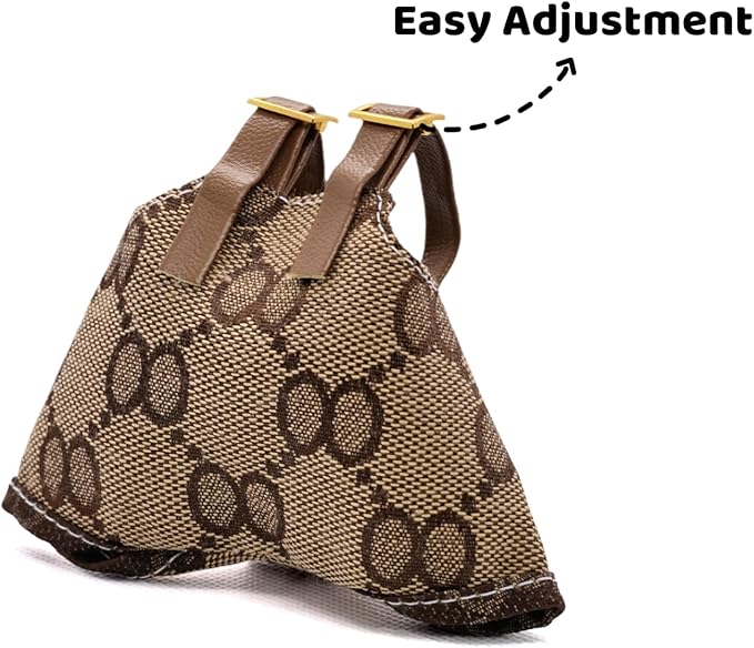 Clothes for 17cm Dolls, Premium Handmade Dolls Accessories with Chic Grid Hat & Clothes 2 Piece Set, High-End Fashion Outfit for Play & Display, No Doll, Brown