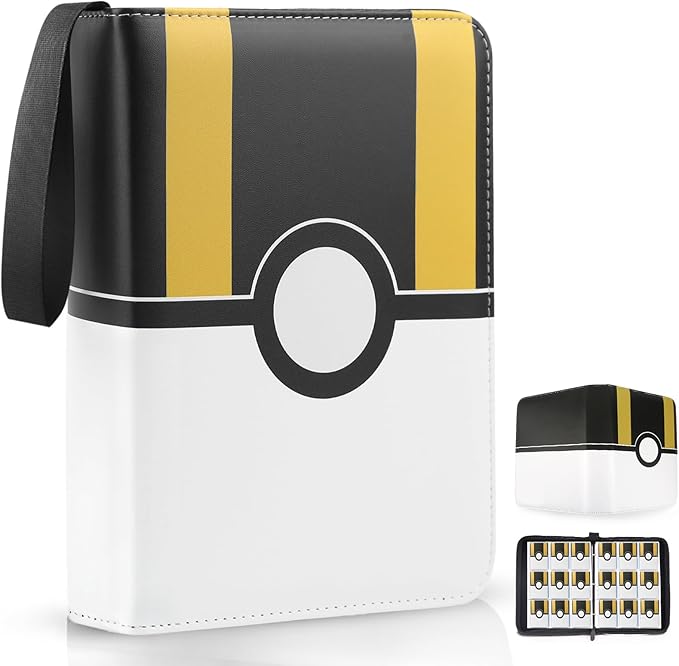 900 - Pockets Trading Card Binder with Removable 50 Sleeves, Card Collector Album with Zipper, Portable Card Holder Book Fits Sports Card, Game Card - Black