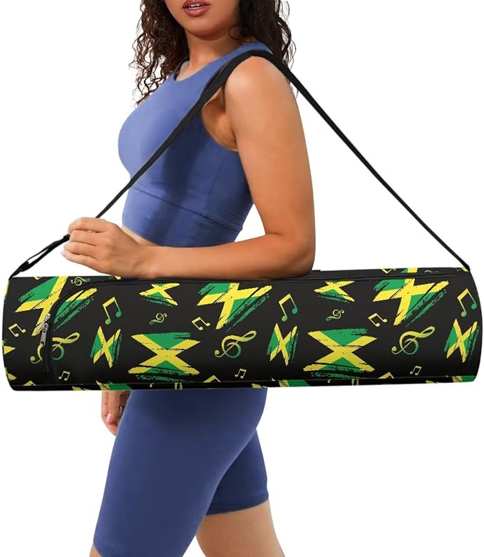Yoga Mat Bag with Adjustable Shoulder Strap and Handle Zipper, 30in Wide x 6.3in Diameter for Yoga Mat Storage