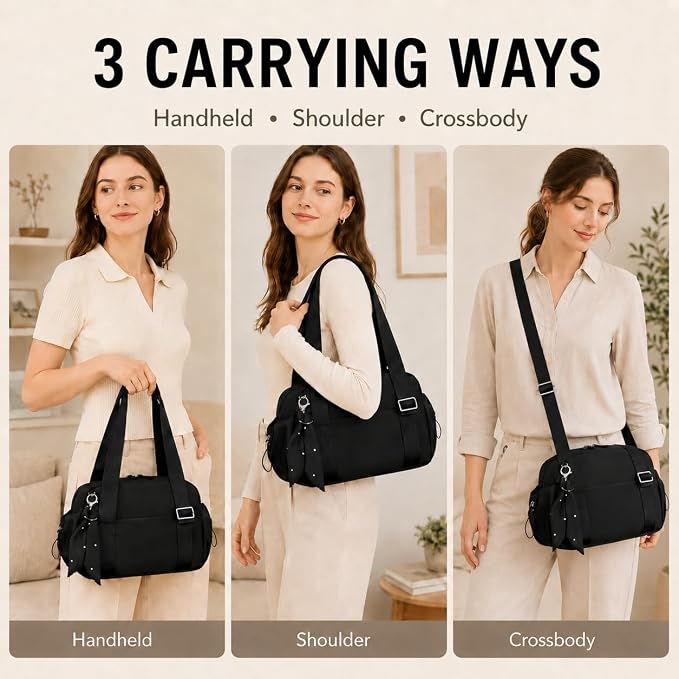 LOIDOU Aesthetic Mini Gym Bag for Women with Wet Dry Pocket, Lightweight Dance Ballet Gymnastic Small Tote Bag for Workout Yoga Clean Girl Lifestyle Overnight Weekend Trip