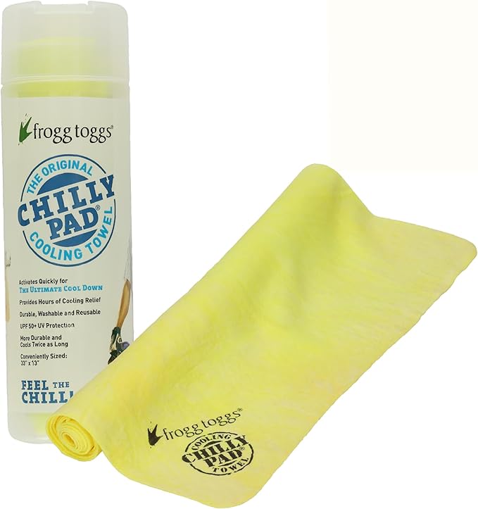 FROGG TOGGS Chilly Pad, Instant Cooling Towel, Long Lasting, Reusable, Sports and Outdoors Neck Towel 33x13