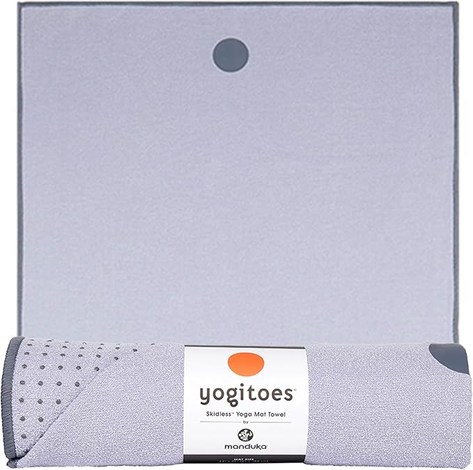 Manduka Yogitoes Hot Yoga Mat Towel - 71" | Moisture Activated Grip | Patented Silicone Nubs | Highly Absorbent, Durable & Easy Care | Made from Recycled Materials | 71 x 24 Inches | Lavender