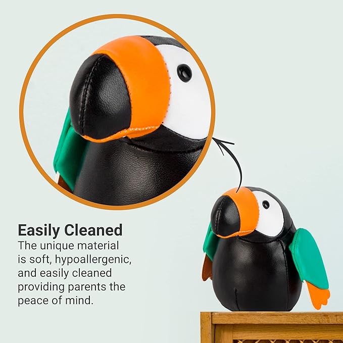Little Big Friends Musical Baby Toy – Soft Plush Pull-String Cord Classical Toy for Baby & Toddlers | Soothing Stuffed Cuddly Animal Gift | Jean The Toucan