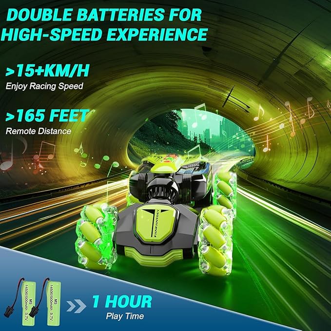Gesture Sensing Rc Stunt Car,Remote Control Car 2.4ghz 4wd 360 Degree Rotating Transform with Lights Music,Kids Toys for Boys 4-7,3-6 Year Old Boy Birthday Gift & 3-12 Best Gift for Kids