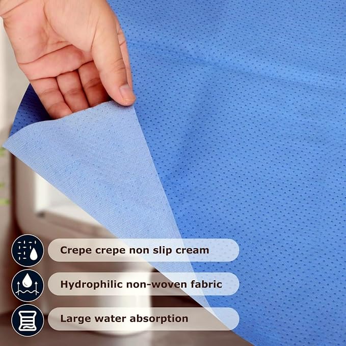 Upgraded 25 Pack Disposable Toilet Mats,Super Absorbent & Non-Slip Pads for Bathroom Floor,U-Shaped Toilet Training Mat for Kids & Adults,Potty Training Rug,Around Toilet Urine Protector 24"x22"