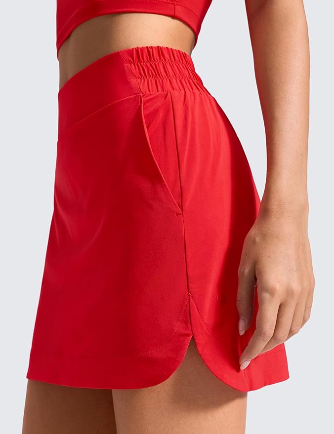CRZ YOGA High Waisted Dolphin Golf Skirt | Built-in Shorts with Pockets, Quick-dry, Tennis, A Line, Mini, Skort for Women
