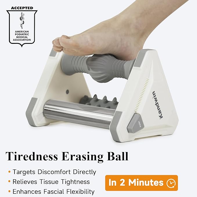 Icing Foot Roller Massager for Plantar Fasciitis Relief, Cold Therapy Massage Tool for Heel Arch Pain & Sore Tired Feet, Runners, Athletes, Standing Workers, Home Office Gym Use, Grey