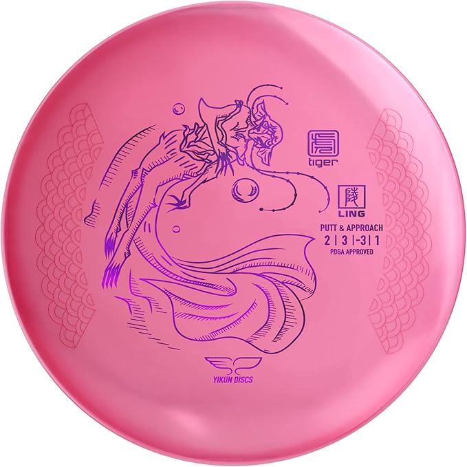 Yikun Professional Disc Golf Putter Putt & Approach 165-170g Straight Flying High Glide Putter Perfect for Outdoor Games and Competition (Pink)