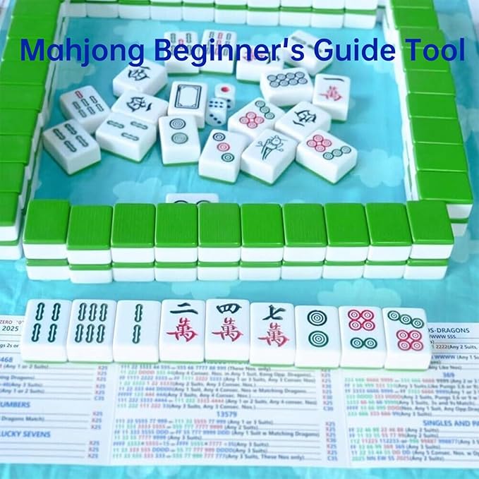 TAECHU 2025 Mahjong Cards Guide Rules American Official Revision - Large Print - 4Pcs