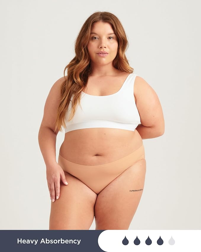saalt Seamless Brief Leakproof Period Underwear for Women | Comfortable, Thin, and Keeps You Dry from All Leaks, Reusable & Washable Women's Period Underwear