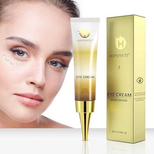 Eye Cream for Dark Circles, Puffiness, and Wrinkles, Improves and Firms eye Skin for Youthful, Refreshed Eyes-Pure Natural Material Extraction