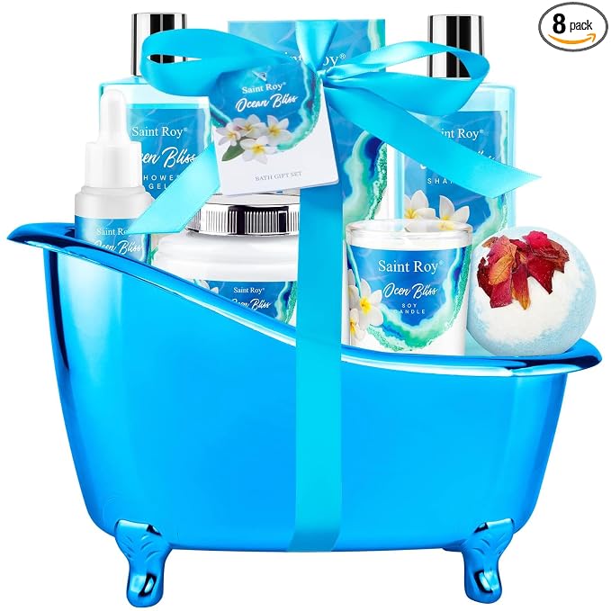 Spa Gift Basket Set for Women & Men | Bath & Body Gift Set, Bath Spa Basket