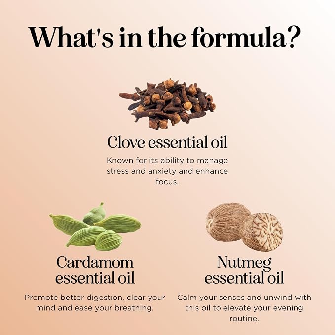 Vanilla Essential Oil Blend for Diffusers - Vanilla Spice Aromatherapy Essential Oil for Diffusers Baths Candles Soaps & DIYs Made with 100% Pure Oils Nutmeg Cinnamon Cardamom & Clove
