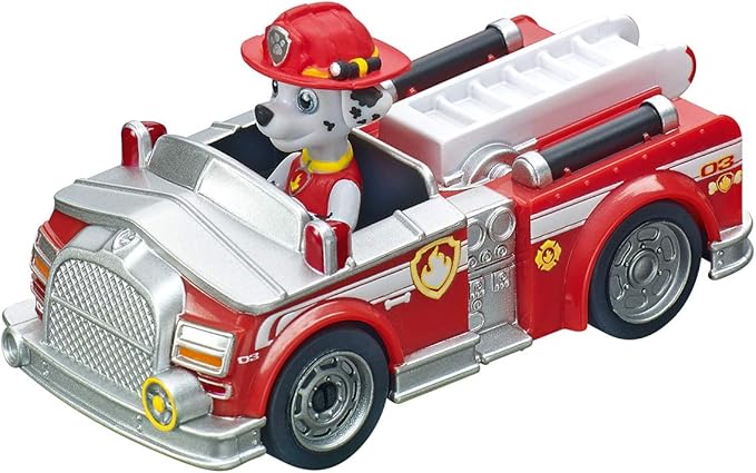 Carrera First Paw Patrol - Slot Car Race Track - Includes 2 Cars: Chase and Marshall - Battery-Powered Beginner Racing Set for Kids Ages 3 Years and Up, Multi