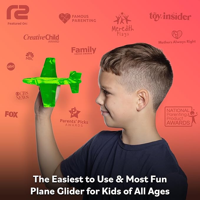 Foam Airplanes - Stocking Stuffers for Kids All Ages 4 5 6 7 8 9 + Year Old - Best Toy Gift - Boy Toys Stocking Stuffer Gifts - Air Plane Gift Idea - Easter Basket Gifts for Boys & Girls Party Favors