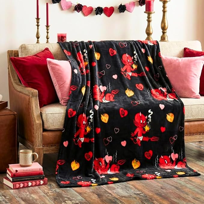Hot Stuff The Little Devil Bedding Super Soft Plush Cozy Throw Blanket, 50 in x 70 in, (Officially Licensed Product) by Franco Collectibles