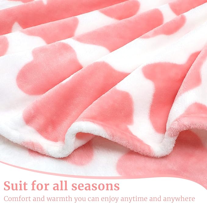 HSEEC Blankets & Throws King Size Warm Blanket Pink Soft Fleece Throw Blankets for Bed 108x90 Inches