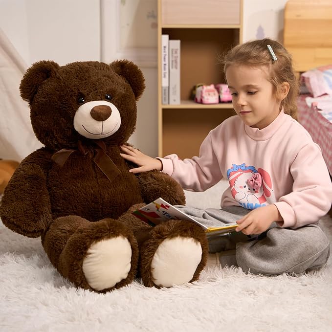 HollyHOME Teddy Bear Plush Giant Stuffed Animal Teddy Bear Love 36 inch Chocolate