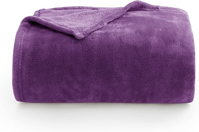 BEDELITE Fleece Blanket Soft Plush King Size Bed Blanket Purple 108"x90" | Ultra Soft Fleece, Plush Microfiber, Lightweight Warmth, All Season Comfort, Fade Resistant, Machine Washable