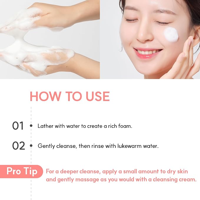 S.NATURE AQUA RICE FOAM CLEANSER | Facial Cleanser, Rice Extract Rice Powder Cleanser with Mild Cleansing, Glycerin,Vegan, Face Wash, Korean Skincareㅣ 160ml 5.4 Fl Oz