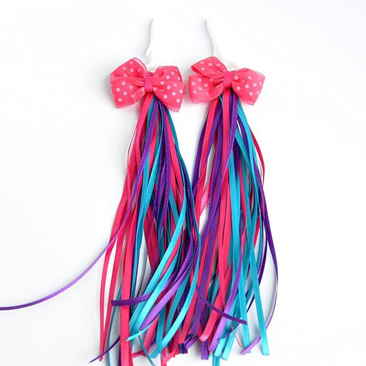U-LIAN Kids Bicycle Tassel Ribbon,Children Scooter Handlebar Streamers Bicycle Grips Ribbon Baby Carrier Accessories Easy Attach to Bike's Handlebars…