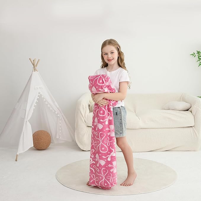 Softan Kids Throw Blanket for Girls & Boys, Warm Soft Toddler Flannel Blankets for Sofa Couch Bed， Cozy Fuzzy Plush Flannel Kids Throw Blanket for Daycare & School - Row 50x60 inches