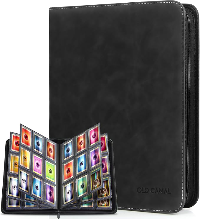 Top Loader Binder, 9 Pockets Card Binder Holds 252 Top Loaders, Premium Trading Card Collection Holder, Top Loader Storage Album for TCG, Sports Cards, Black (FOR TOP LOADERS ONLY)