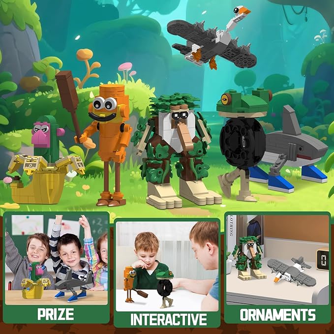 Italian Brain Rot Unique Cartoon Characters Building Blocks 6 in 1 Educational & Entertaining Gift Idea for Kids Teens & Adults