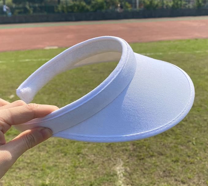 2 Pack Sun Visor Hats Women Men Clip On Wide Brim Visors Hat Outdoor Sports Golf Beach Travel Tennis Caps