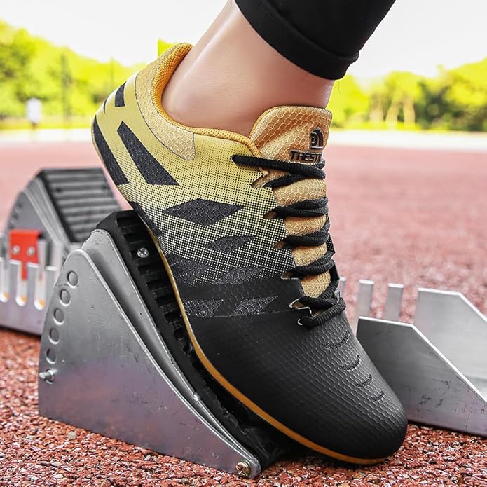 Men Women Kids Track and Field Shoes Professional 8 Spikes Running Racing Sneakers Breathable Lightweight Sprinting Shoes