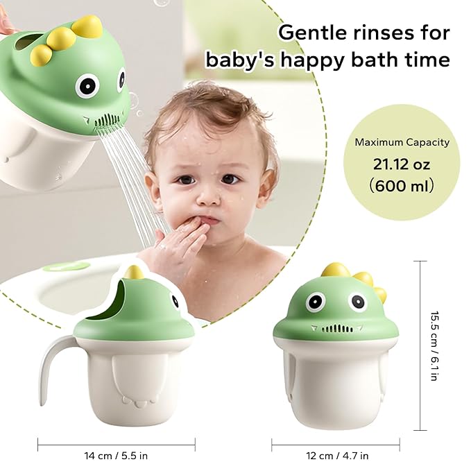 FUNUPUP Baby Shower Cap with Rinse Cup Hair Washing Shield Adjustable Bath Visor Control Flow Rinser Boys Girls Essentials Bathroom Accessories Newborn Must Haves Items Store Registry for Bathtime