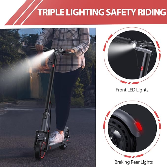 MAXSHOT Electric Scooter for Adults, 8.5/10/14" Tires, 19/22Mph, 350W/500W Motor, 21-28 Miles Range, Folding E-Scooter with Dual Suspension,APP(V1/SPRO/MAX/PRO/X1/X1PRO/PR)