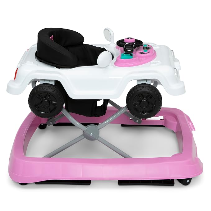 Jeep Wrangler Activity Walker by Delta Children, White/Pink